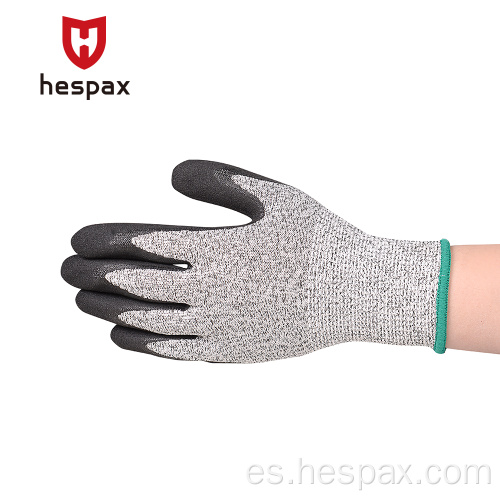 Hespax Durable Nitrile Men Black Glove Automotive OEM